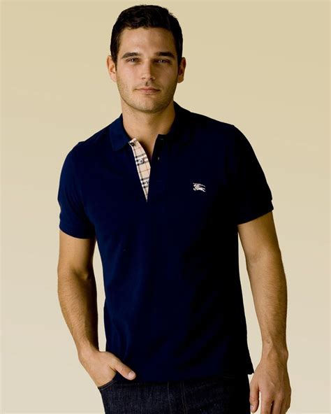 burberry navy blue polo shirt|Burberry polo shirts men's outlet.